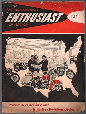 Enthusiast 3/1963-Harley Davidson-pix-info-large format-VG