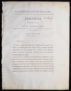 Discours Prononcé sur la Tombe de M. Destouet, Membre Adjoint Résident de l'Académie Royale de Mé...