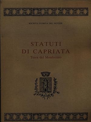 Statuti di Capriata. Terra del Monferrato