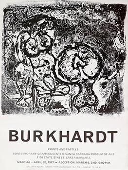 Signed poster for "Burkhardt, Prints and Pastels."
