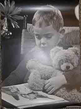 Portrait of child with teddy bear. (Exhibition Poster).