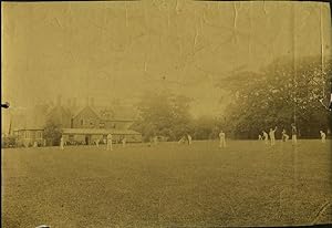 School Cricket Match, albumen photograph