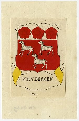 Antique Print-VRYBERGEN-VRIJBERGEN-COAT OF ARMS-Ferwerda-1781
