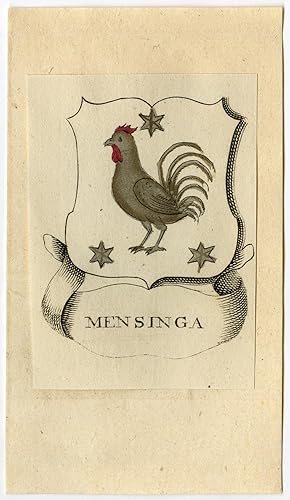 Antique Print-MENSINGA-COAT OF ARMS-Ferwerda-1781
