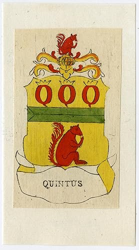 Antique Print-QUINTUS-COAT OF ARMS-Ferwerda-1781