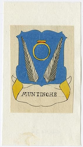 Antique Print-MUNTINGHE-COAT OF ARMS-Ferwerda-1781