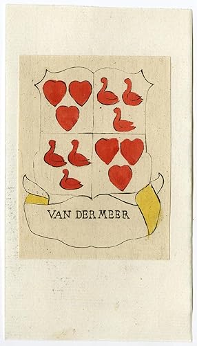 Antique Print-VAN DER MEER-COAT OF ARMS-Ferwerda-1781