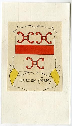 Antique Print-HULTEN-COAT OF ARMS-Ferwerda-1781
