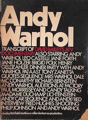 Andy Warhol Transcript Of David Bailey's ATV Documentary