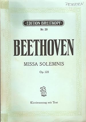 Beethoven: Missa Solemnis Op. 123 (Klavierauszug mit Text)