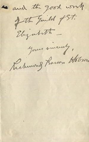 Richard Pearson Hobson, (Als) Autographed letter, signed