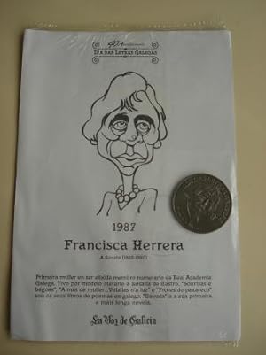 Francisca Herrera / R. Otero Pedrayo. Medalla conmemorativa 40 aniversario Día das Letras Galegas...