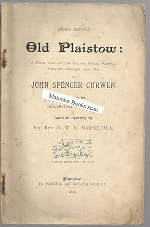 Old Plaistow: A paper read at the Balaam Street Schools, Plaistow, October 15th 189