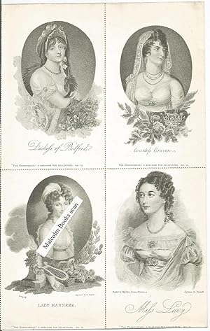 The Connoisseur set of 4 attached Postcards