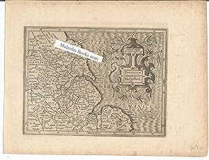 Eboracum Lincolnia Derbia Stafford original Map (Lincolnshire, Derbyshire, Staffordshire )