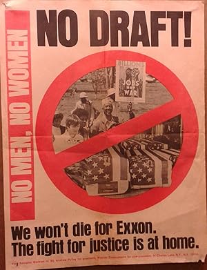 NO MEN, NO WOMEN, NO DRAFT: WE WON'T DIE FOR EXXON
