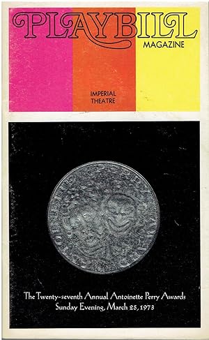 Playbill - The Twenty-seventh Annual Antoinette Perry Awards - March 25, 1973