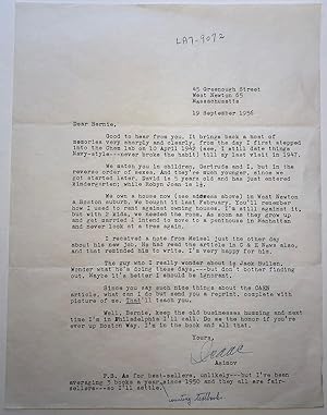 Typed Letter Signed with a handwritten addition