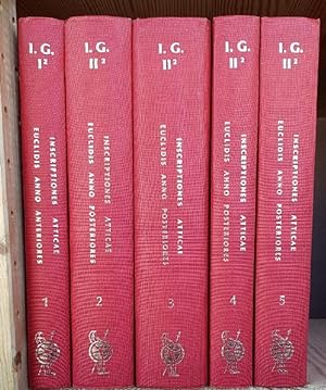 Inscriptiones Graecae: Inscriptiones Atticae. Euclidis anno Anteriores. I-IV (in 5 vols.) Consili...