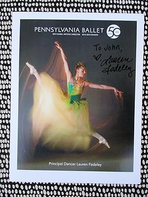 LAUREN FADELEY BALLERINA **HAND SIGNED PHOTOGRAPH** Principal DANCER Pennsylvania Ballet & MIAMI ...