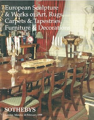 Sothebys February 1999 European Sculpture, WOA, Carpets & Tapestries Furniture