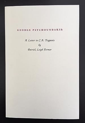 George Psychoundakis : A Letter To C.A.Trypanis (Limited Lettered Edition: Signed By The Author)