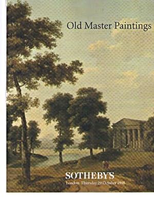Sothebys October 1998 Old Master Paintings
