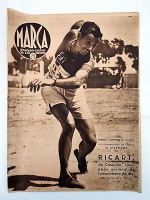 MARCA SEMANARIO GRÁFICO DE LOS DEPORTES 129. L LANZAMIENTO DE DISCO. 29 JULIO, 1941 (Vvaa) 1941