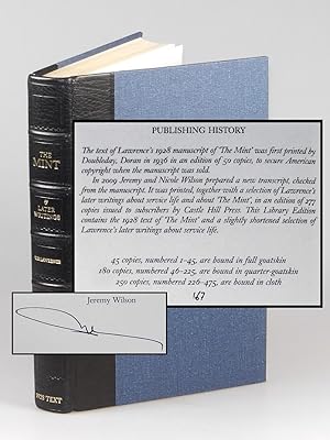 'The Mint' and Later Writings About Service Life The publisher's quarter blue goatskin binding, L...