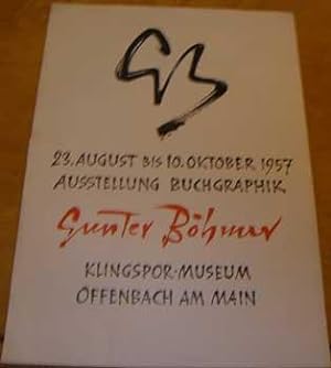 Ausstellung Buchgraphik. Gunter Böhmer. (Original Plakat/Poster)