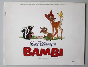 BAMBI WALT DISNEY'S - Technicolor from Charles Levy (1960's; Production Book with 7 B&W Walt Disn...