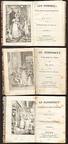 (1) Le Perroquet. - (2) Les Pommes. - (3) Le Sansonnet. Traduction libre de l'allemand.