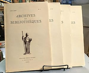Archives et Bibliotheques. No. 1; No. 2; No. 3; No; 4, 1937-38
