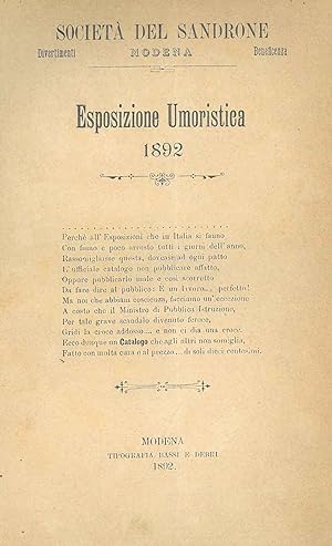 Esposizione umoristica 1892. Società del Sandrone Modena
