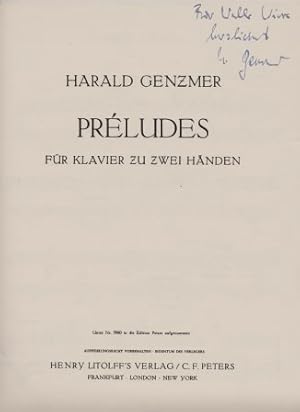 Préludes für Klavier zu zwei Händen.