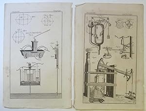 Engine Mechanisms & Diagrams, Copperplate Engraving (2 Plates)