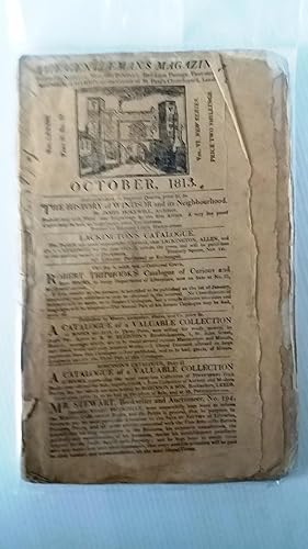 The Gentleman's Magazine October 1813 Vol LXXXIII Part II No. IV Vol VI New Series