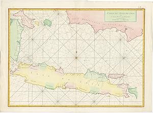 Antique Map of Java (Indonesia) by J.B. de Mannevillette (1745)
