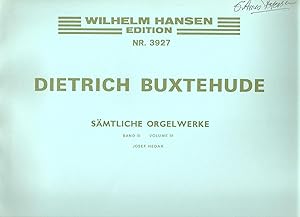 Buxtehude, Dietrich: Sämtliche Orgelwerke (Band III / Volume III)