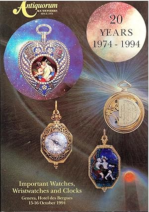 20 Years 1974- 1994 Important Watches, Wristwatches and Clocks.