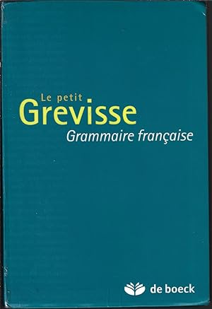 Le petit Grevisse Grammaire francaise