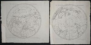 The Northern Hemisphere / The Southern Hemisphere, with Cook's 2nd & 3rd Voyages tracked