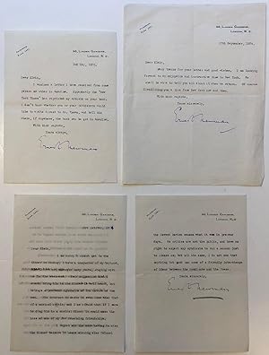 Three typed letters signed