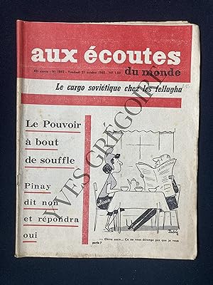 AUX ECOUTES DU MONDE-N°1892-21 OCTOBRE 1960