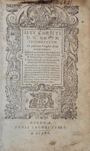 IESV CHRISTI D. N. NOVVM TESTAMENTVM - NOVO TESTAMENTO GENEBRA [1616]