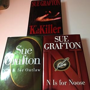 K is for Killer,N is for Noose,O is for Outlaw-3 books All Signed