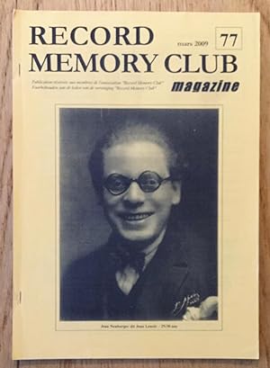 Record Memory Club Magazine, n°77, spécial Jean Lenoir