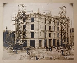 Photographie vers 1908-1909 Bâtiment centre ville Dijon Construction Architecte