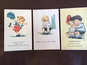 Valentine Post Cards--Set of 3