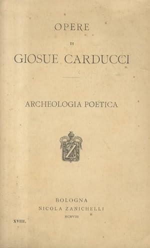 Archeologia poetica.